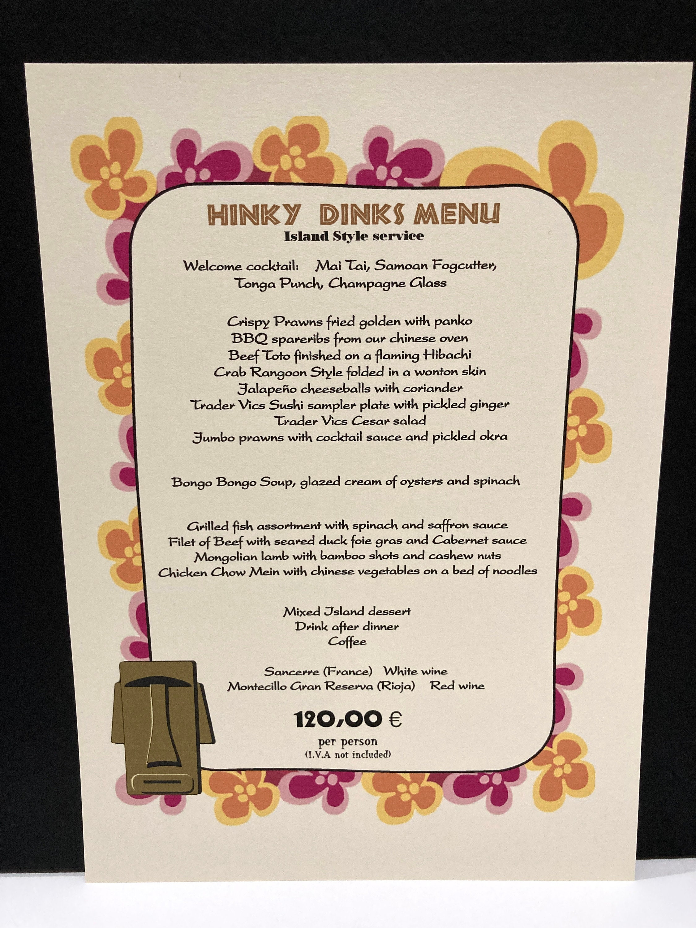 Trader Vic's Menu - Marbella Spain Folder With Menu and Ephemera 2000s ...