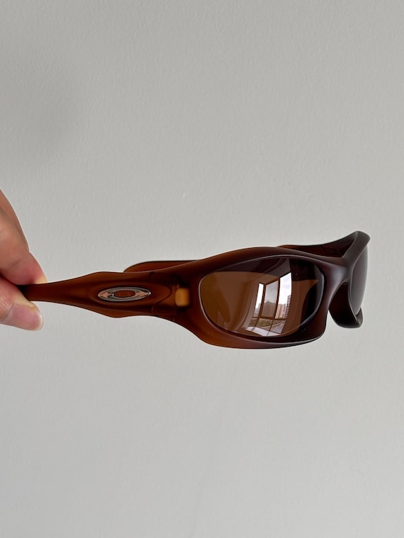 Retro Oakley 00s Monster Dog Sunglasses Brown Frame Brown Lenses