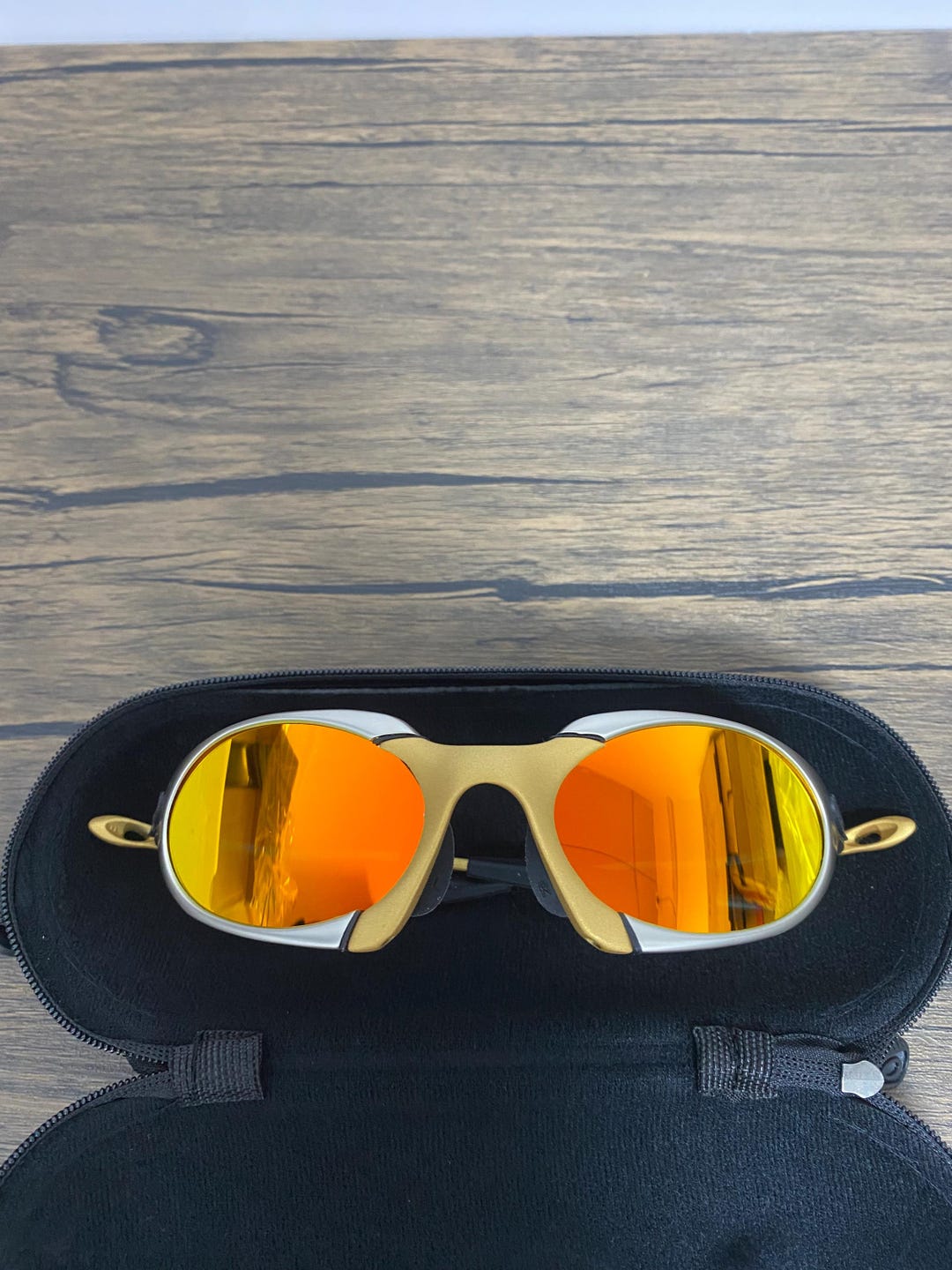 Retro Oakley Romeo X Metal Sunglasses Feature Orange Gradient