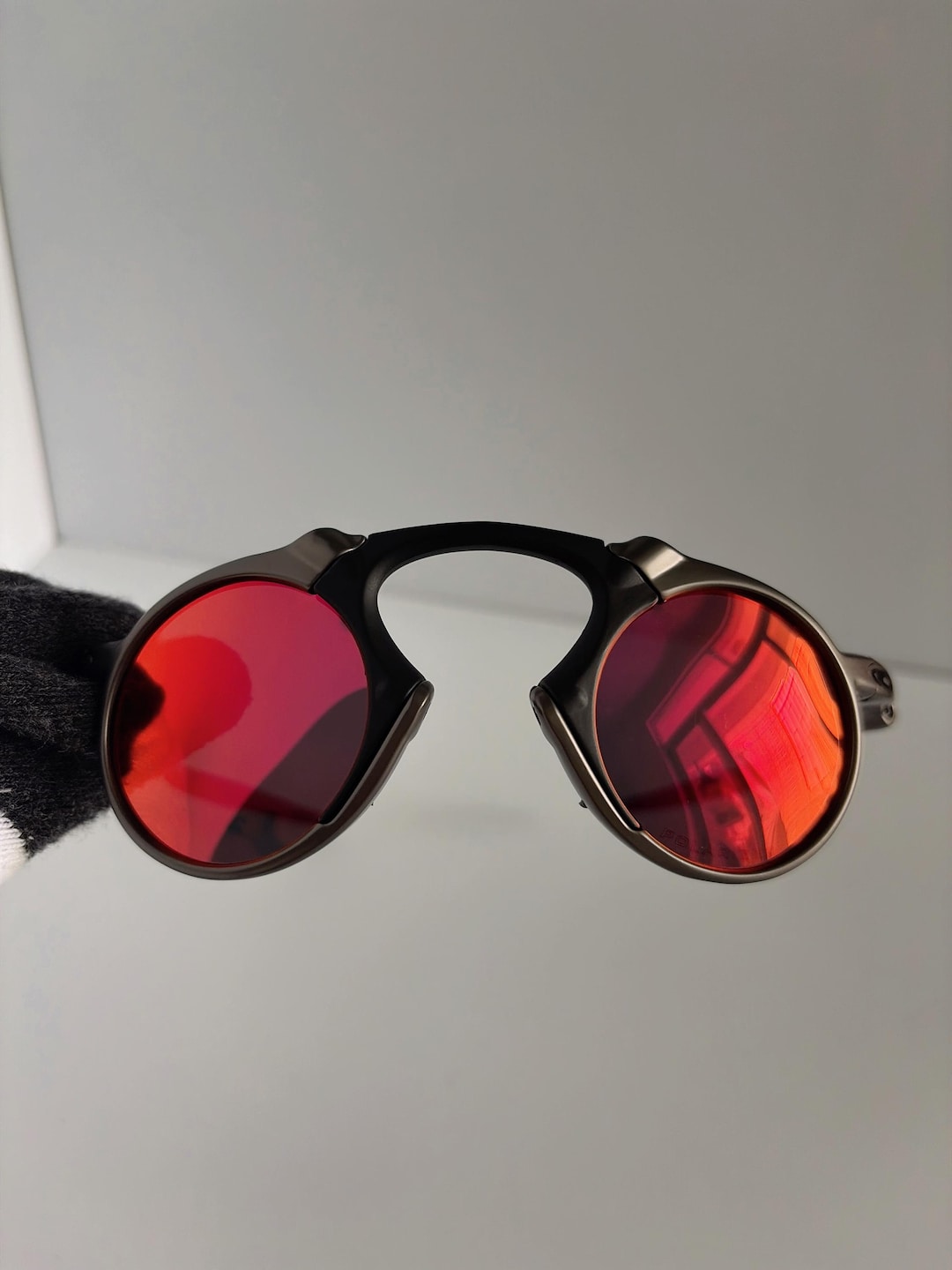 Vintage Oakley Madman X Metal Sunglasses Ruby Red Polarized Lenses