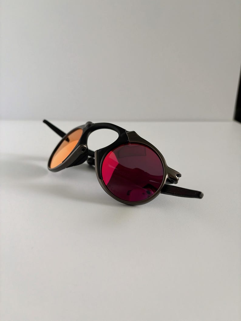 Vintage Oakley Madman X Metal Sunglasses Ruby Red Polarized Lenses Temple Length 151 mm image 5