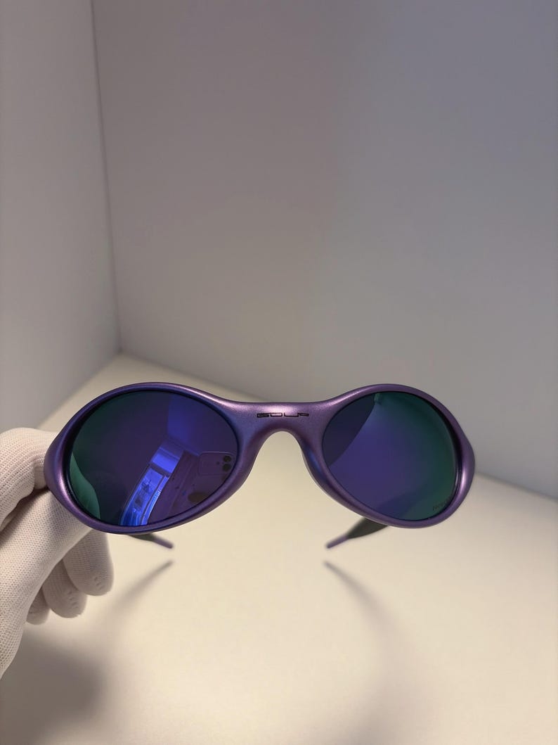 Retro Oakley X guadalupe eye jacket Sunglasses lilac metallic/Purple lens image 3