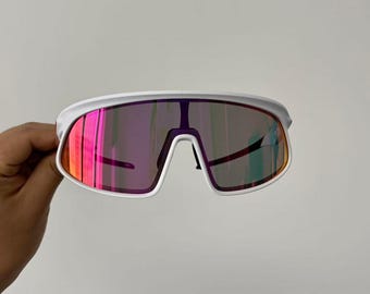 Oakley RSLV Road Sports Polarized Sunglasses Matte white Frames/Red Lens