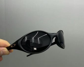 Retro Oakley Eye Jacket 1.0 Gen2 Polarized Sunglasses Black Frame