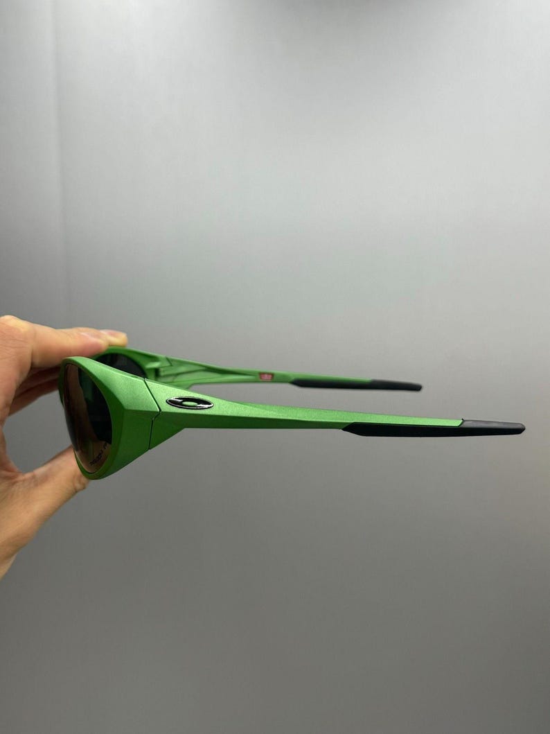 Okulary przeciwsłoneczne Retro Oakley GDLP eye jacket redux, zielona oprawka, czarne szkła zdjęcie 4
