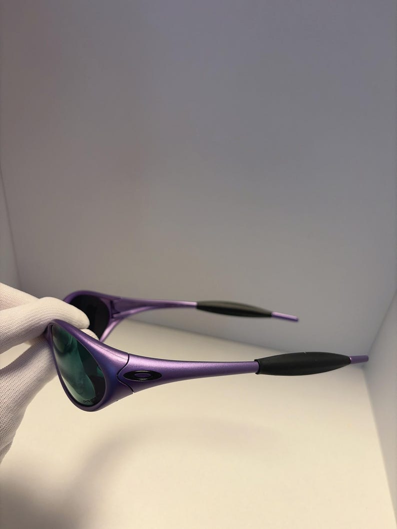 Retro Oakley X guadalupe eye jacket Sunglasses lilac metallic/Purple lens image 6