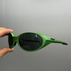 Okulary przeciwsłoneczne Retro Oakley GDLP eye jacket redux, zielona oprawka, czarne szkła zdjęcie 3