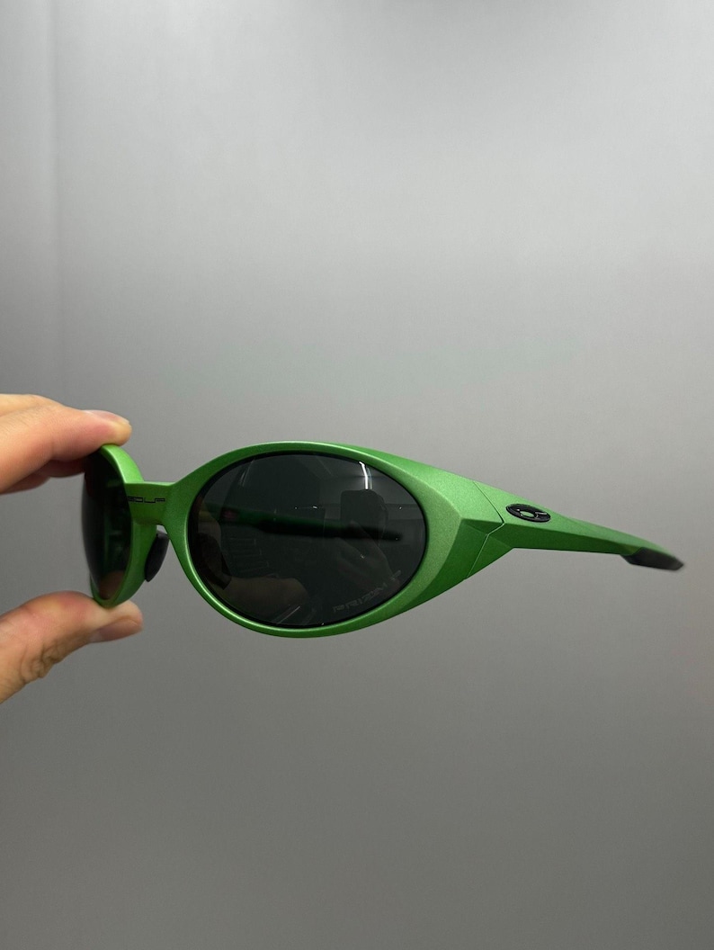 Okulary przeciwsłoneczne Retro Oakley GDLP eye jacket redux, zielona oprawka, czarne szkła zdjęcie 3