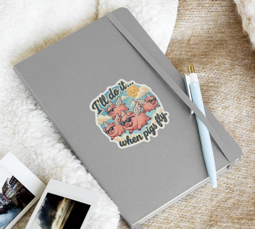 Fly Notebook When Pigs Fly Notebook, Humorous Flying Pig Journal, Animal Lover ...