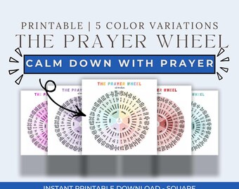 Christian Calm Down Prayer Wheel for Kids | Scripture Emotions Tool | Anxiety & Big Feelings Printable for Children | Emotional Regulation