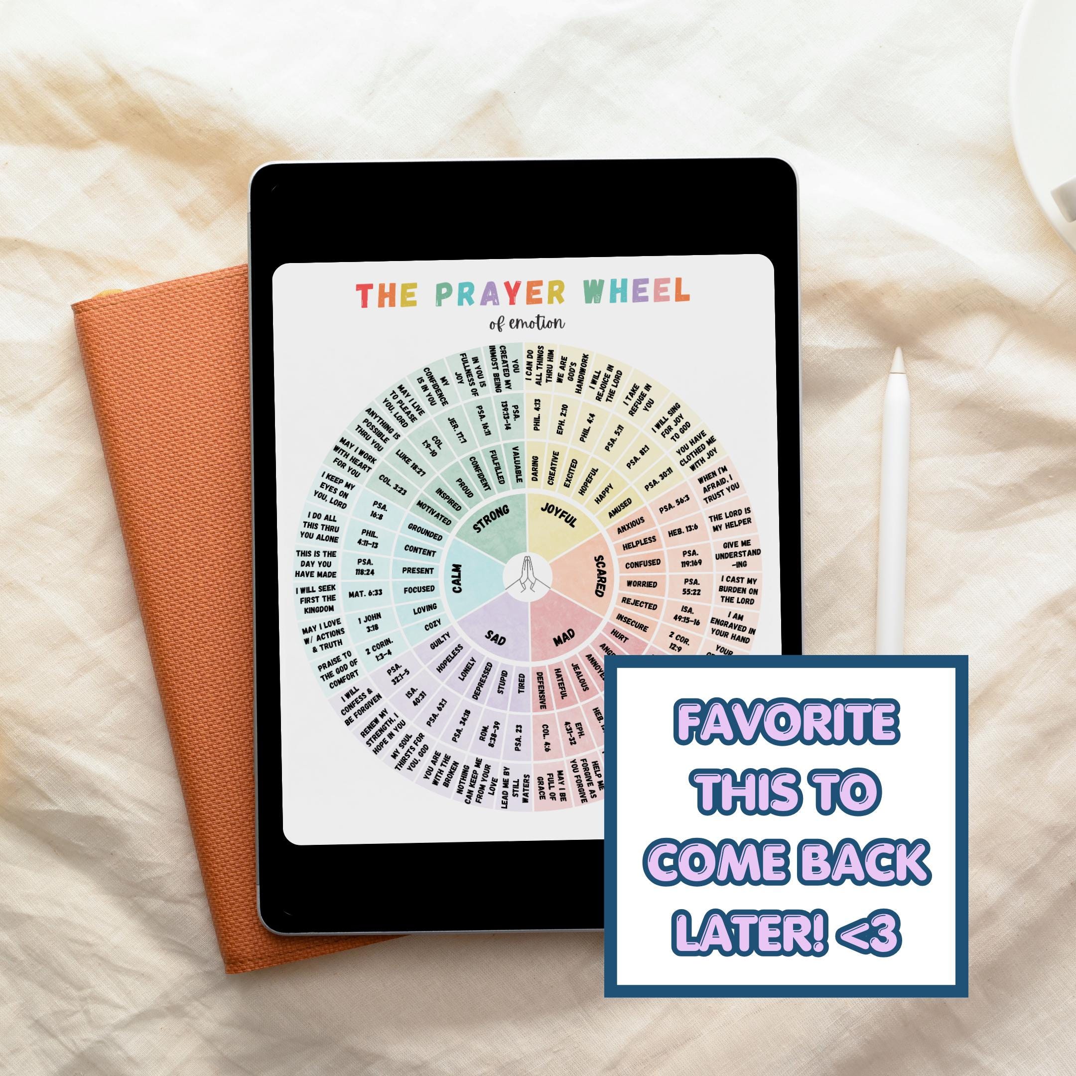 Christian Calm Down Prayer Wheel for Kids | Scripture Emotions Tool ...