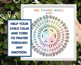 Christian Calm Down Prayer Wheel for Kids | Calming Scripture Emotions Tool | Anxiety & Big Feelings Printable for Children