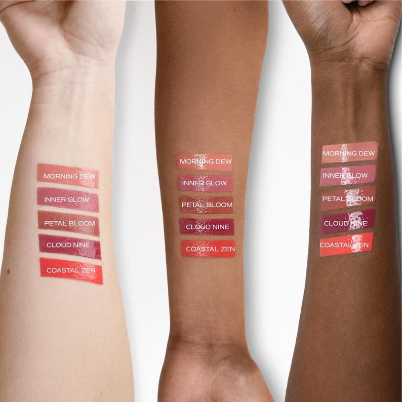 Set de brillo labial y colorete líquido Sonela Dewy, paquete de maquillaje Radiant Glow imagen 16