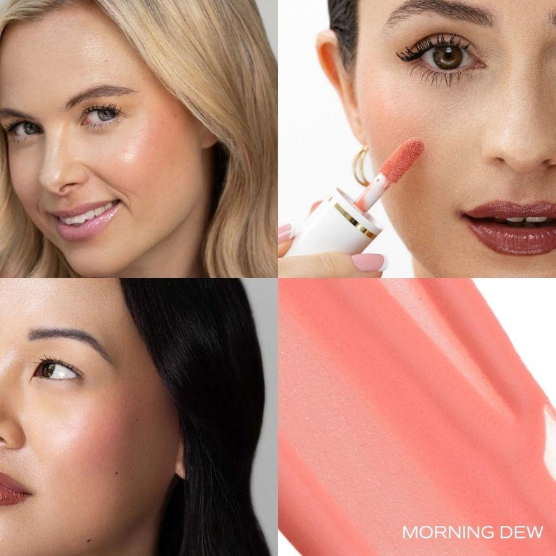 Set de brillo labial y colorete líquido Sonela Dewy, paquete de maquillaje Radiant Glow imagen 12