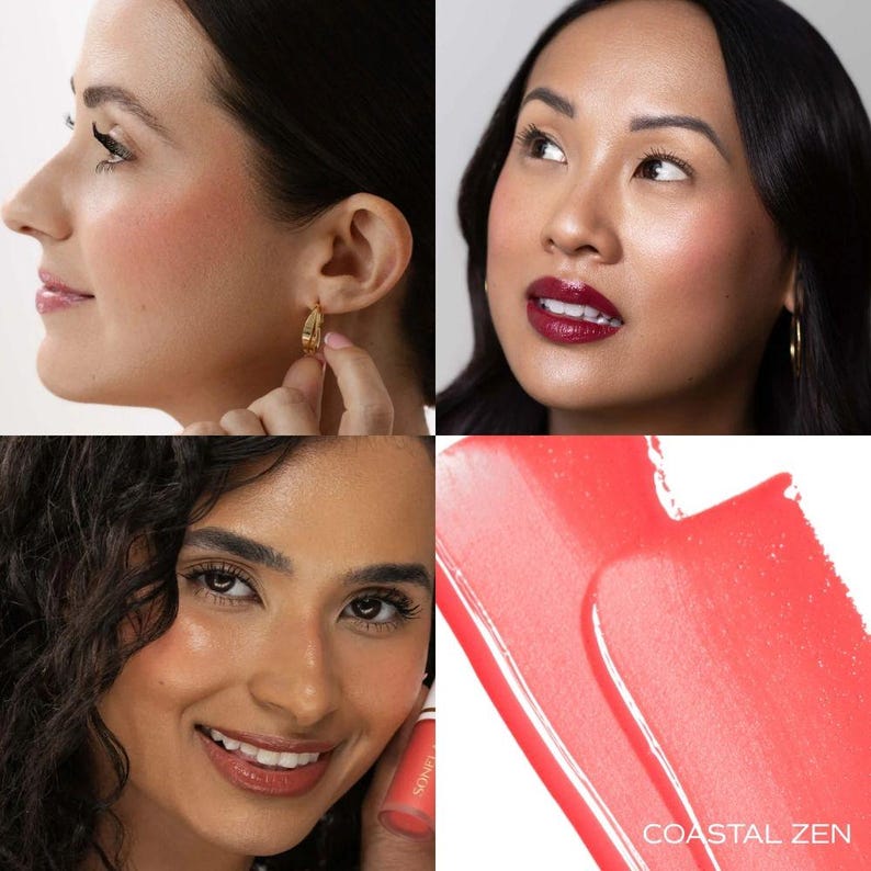 Set de brillo labial y colorete líquido Sonela Dewy, paquete de maquillaje Radiant Glow imagen 10