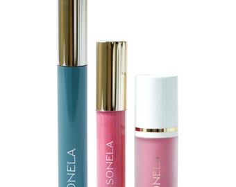 Sonela Essentials Beauty Set: Mascara, Lipgloss, flüssiges Rouge