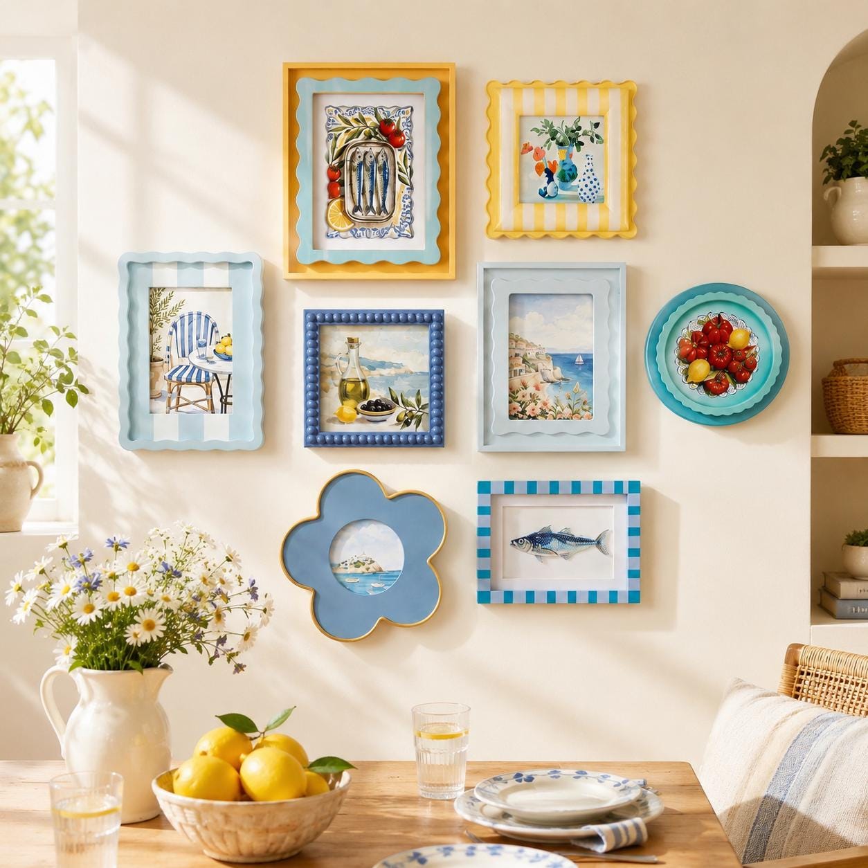 Blue Picture Frame Set - Etsy