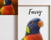 Custom Pet Portrait Illustration | Pet Memorial Gift (Digital Download)