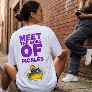 Överdimensionerad t-shirt med dubbeltryck i bomull