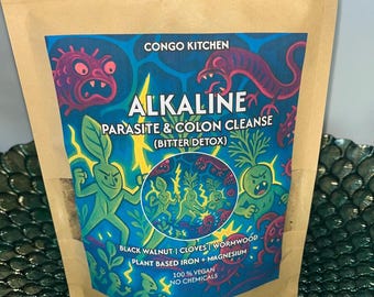 Té tropical para la limpieza de colon contra parásitos: nogal negro, ajenjo, hierro vegetal (desintoxicación amarga)
