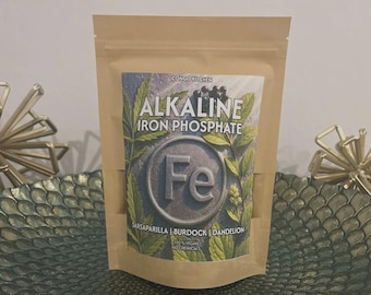 Té de hierro - Hierro líquido a base de hierbas totalmente natural Sin químicos Bardana, gordolobo, zarzaparrilla,
