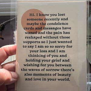 Cartes de condoléances (en retard)