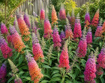 Bicolor Butterfly Bush (Buddleia) – Quart Pot, Fragrant Purple & Orange Blooms, Summer Flowering Shrub