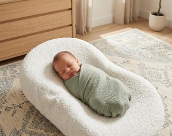 Full Coverage Sherpa Diaper Changing Pad Cover for Keek & Hatched , Soft Cozy Nursery Essential