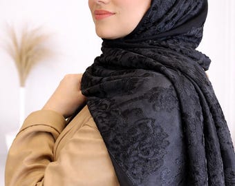 Dual velvet hijab shawl luxury
