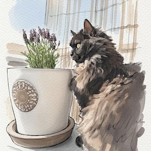 Personligt Pastellminne från ditt foto - Digital vattenfärgsillustration