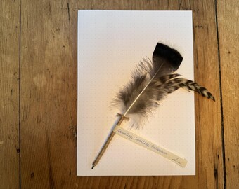 Handmade Feather Quill Ballpoint Pen by Chapter and Feather