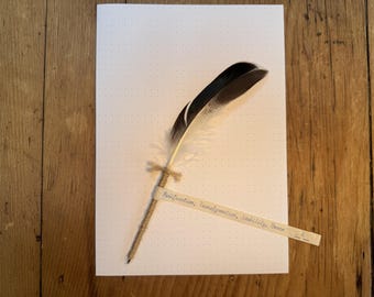 Handmade Feather Quill Ballpoint Pen by Chapter and Feather