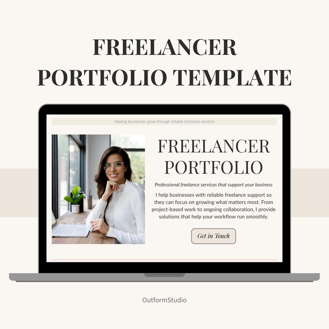 Freelancer Portfolio Template Canva | Digital Resume Website | Personal ...