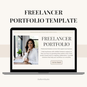 Portfoliosjabloon freelancer Canva | Website met digitale cv | Personal brandingkit | Moderne cv-bestemmingspagina | Online werkshowcase