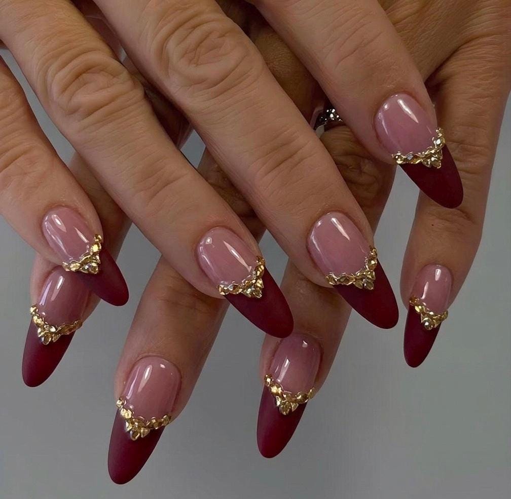 Red Matte Stiletto - Etsy