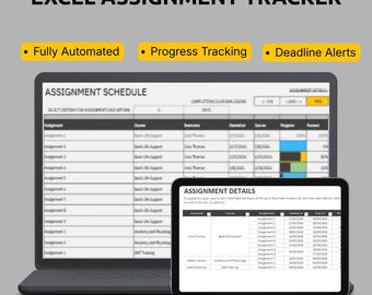 Suivi des devoirs automatisé : barres de progression, feuilles d'alertes sur les échéances