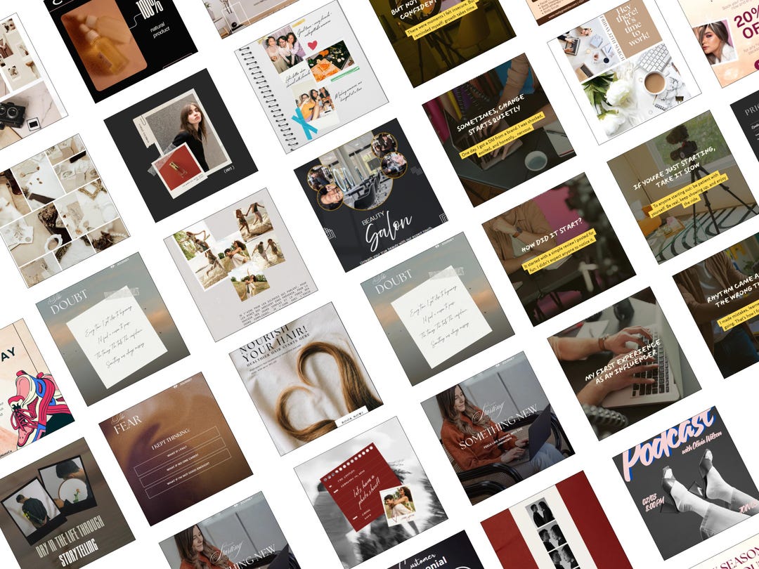 Instagram Templates Bundle Canva | Social Media Kit for Business ...