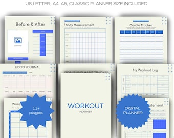 Agenda d'entraînement : journal de perte de poids, entraînement, suivi de la santé et des repas pour iPad, Android, Surface et plus