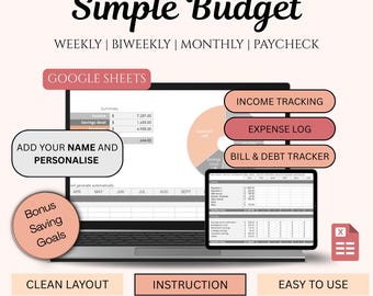 PACOTE DE PLANEJAMENTO ORÇAMENTÁRIO - Planilhas Google | Planilha Anual/Mensal | Modelo | Rastreador Simples, Planejador Semanal