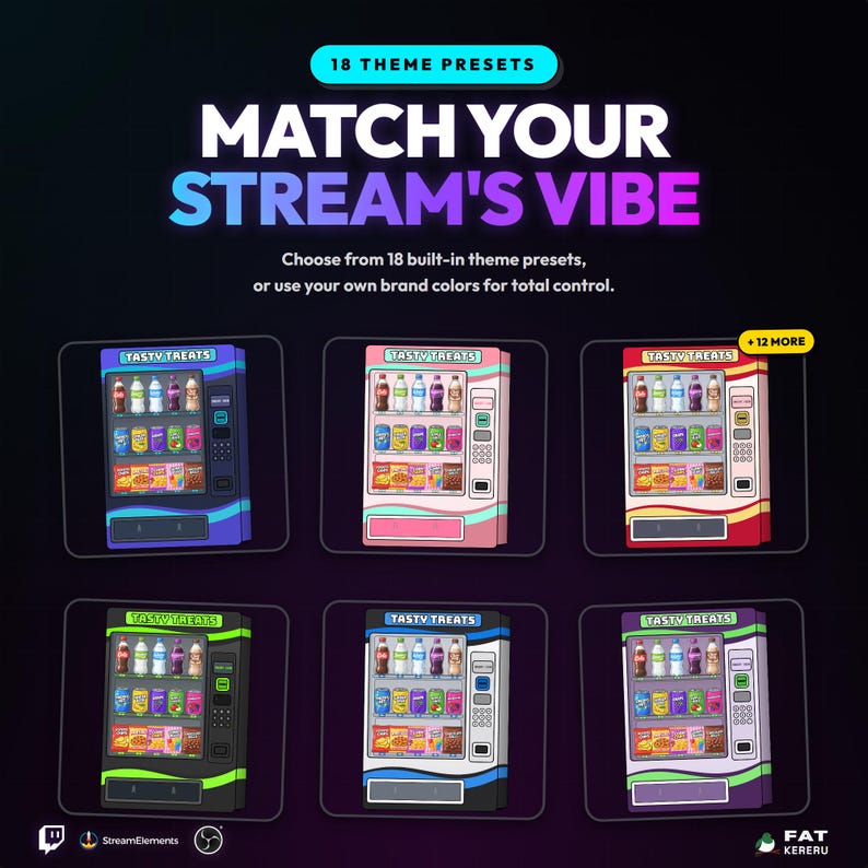 Vending Machine Twitch Widget — Interactive Animated Stream Overlay ...