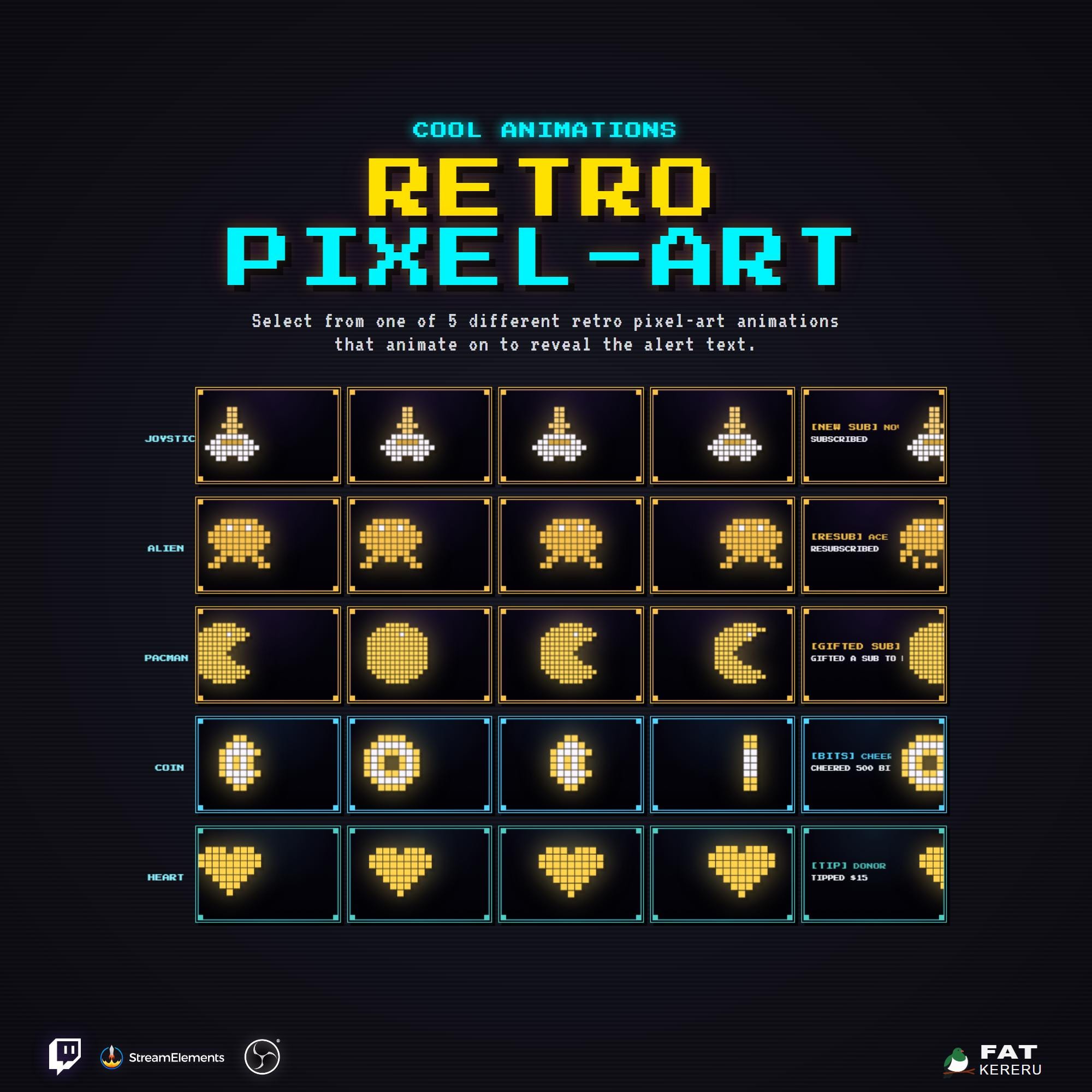Retro Game Twitch Chat Widget — Arcade Game Stream Overlay With ...