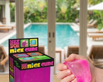 Nee Doh Nice Cube Fidget Toy – Squishy Stress Ball, Translucent Gel, Anxiety Relief Toy