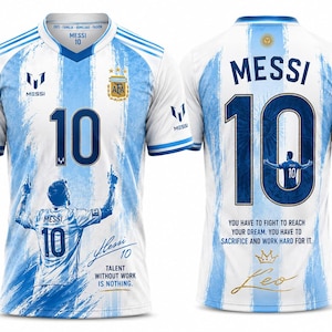 Camiseta Messi 10 - Camiseta de fútbol - Regalo deportivo - Regalo para él o ella - Cumpleaños, Navidad, Aniversario Style 1