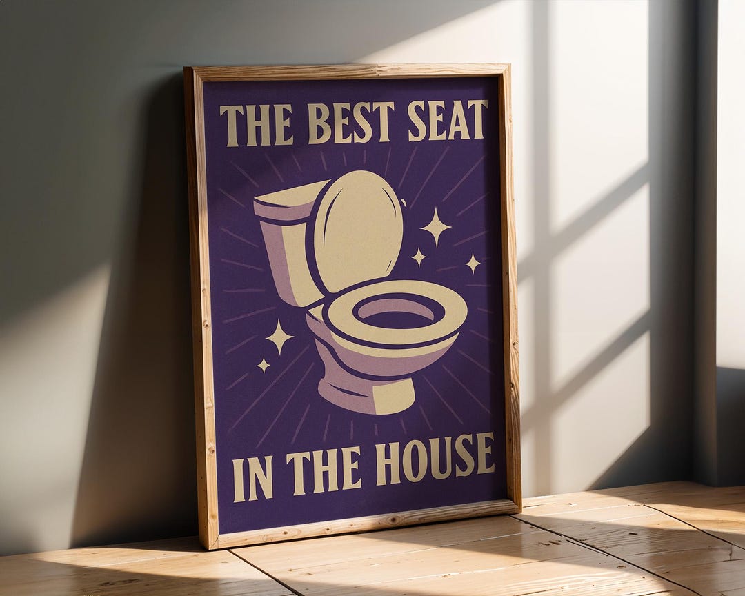 Funny Bathroom Poster | Toilet Humour Wall Art | Bathroom Decor - Etsy