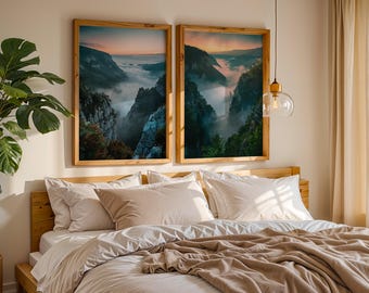 Set of Two Prints | Mountain Wall Art | Landscape Prints | Nature Decor