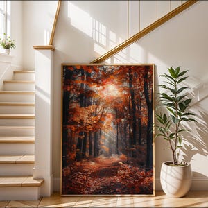 Nature Photography | Autumn Forest Path Print | Fall   | Woodland Wall Art