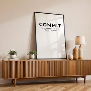 Póster tipográfico / Frase inspiradora / Arte mural sobre disciplina / Motivación imagen 3