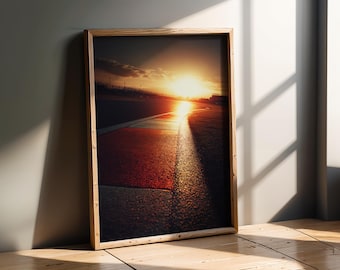 Sports mécaniques | Art mural avec détail Apex de la piste de course Décoration d'intérieur moderne