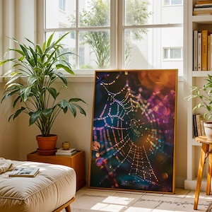 Nature Photography | Spider Web Wall Art | Abstract  Print | Modern Decor Poster