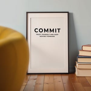 Póster tipográfico / Frase inspiradora / Arte mural sobre disciplina / Motivación imagen 5